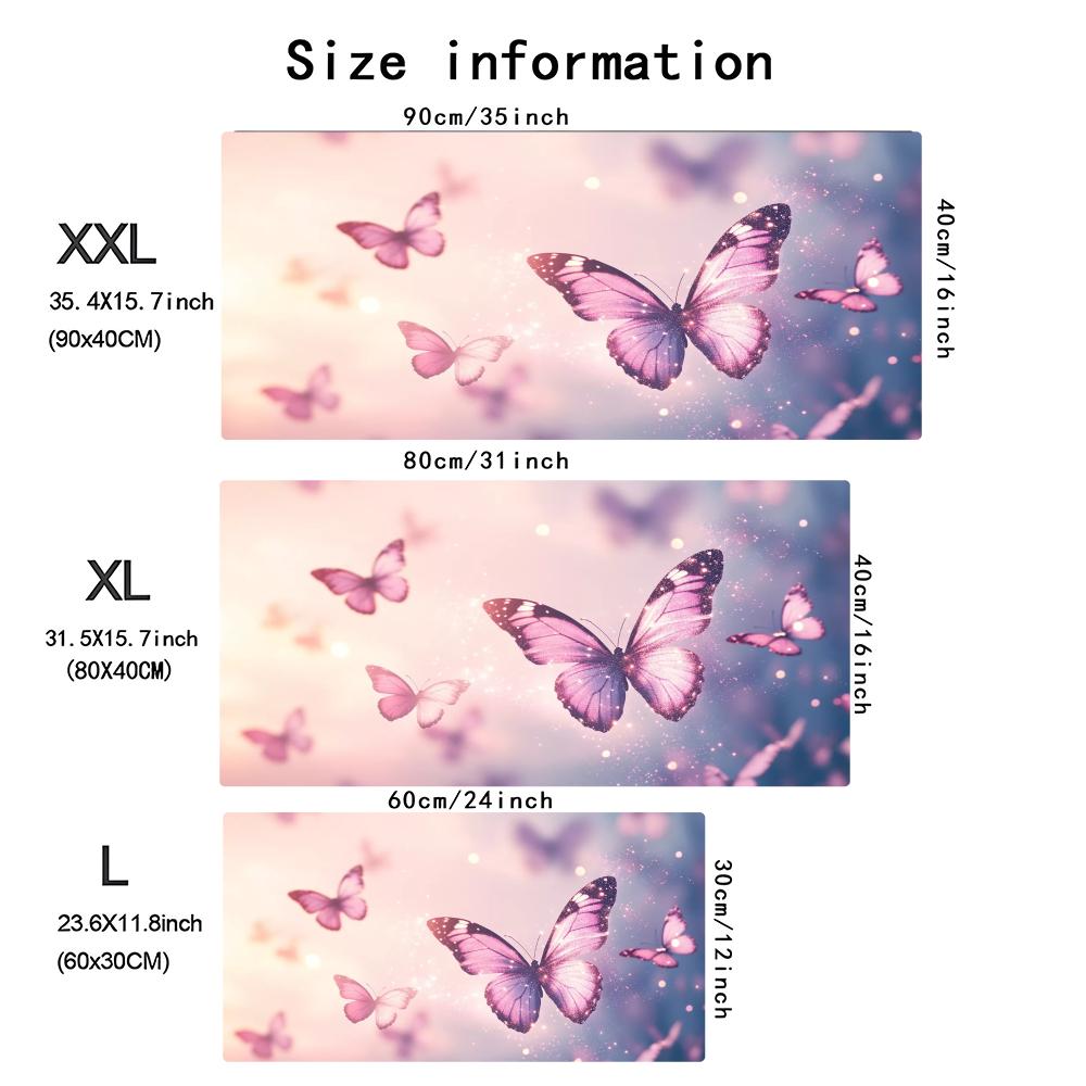 Watercolor Pink Butterfly Larg - Desk Setup Pc And Laptop 评论和价格