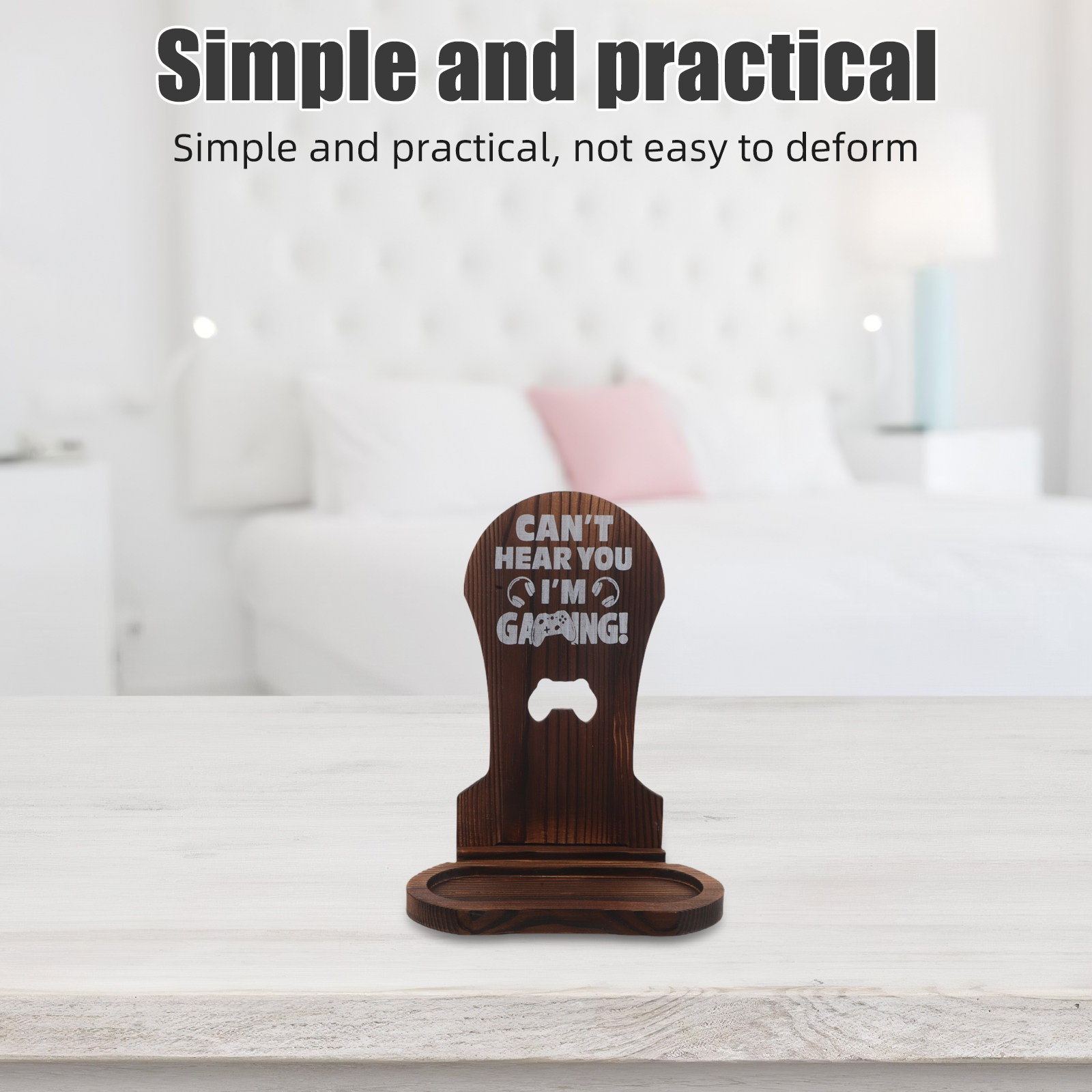 Gaming Headphone Stand Wood De - Desk Setup Minimalist 评论和价格
