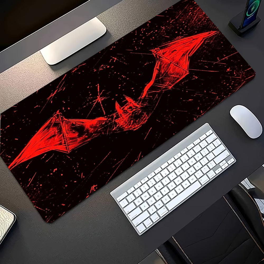 Dark Red Bat Pattern Large Gam - Desk Setup Pc And Laptop 评论和价格