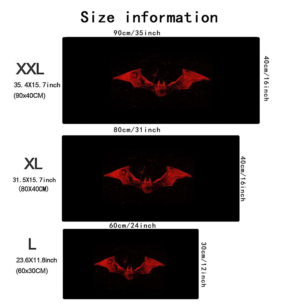 Dark Red Bat Pattern Large Gam - Desk Setup Pc And Laptop 评论和价格