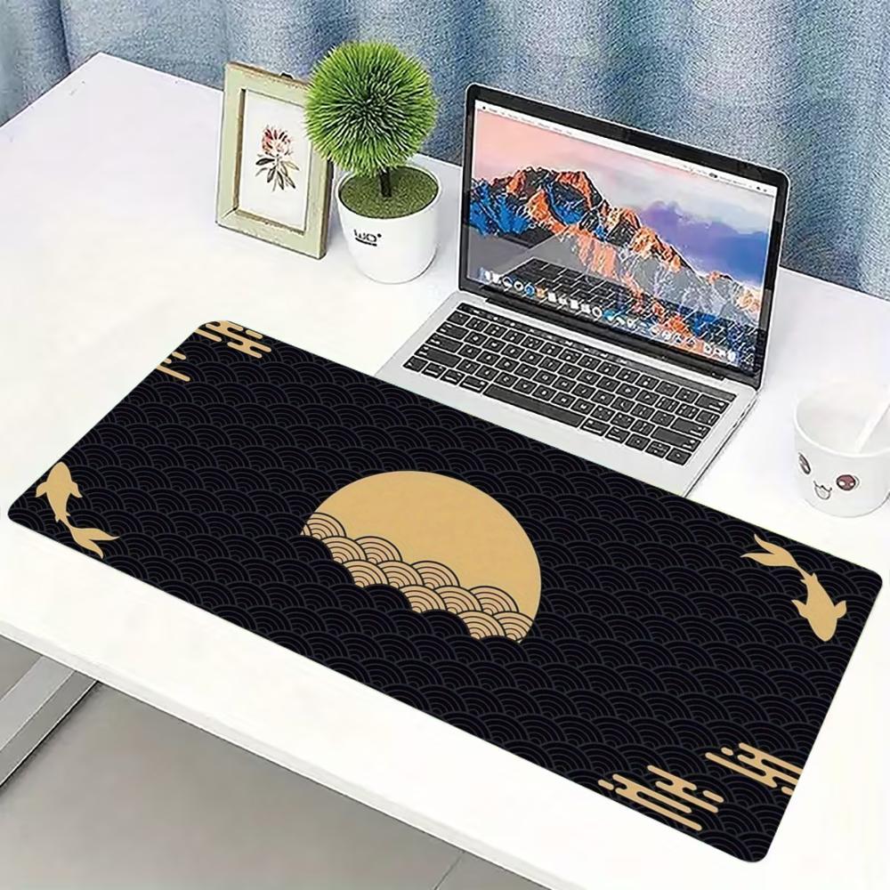 Japanese Golden Wave Moon Koi  - Desk Setup Pc And Laptop 评论和价格