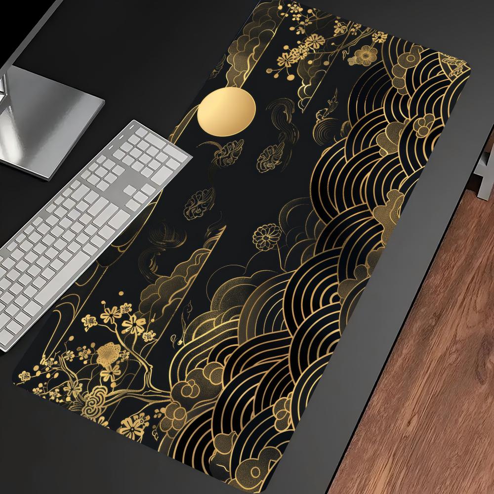Japanese Golden Wave Moon Koi  - Desk Setup Pc And Laptop 评论和价格