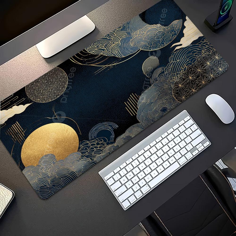 Japanese Golden Wave Moon Koi  - Desk Setup Pc And Laptop 评论和价格
