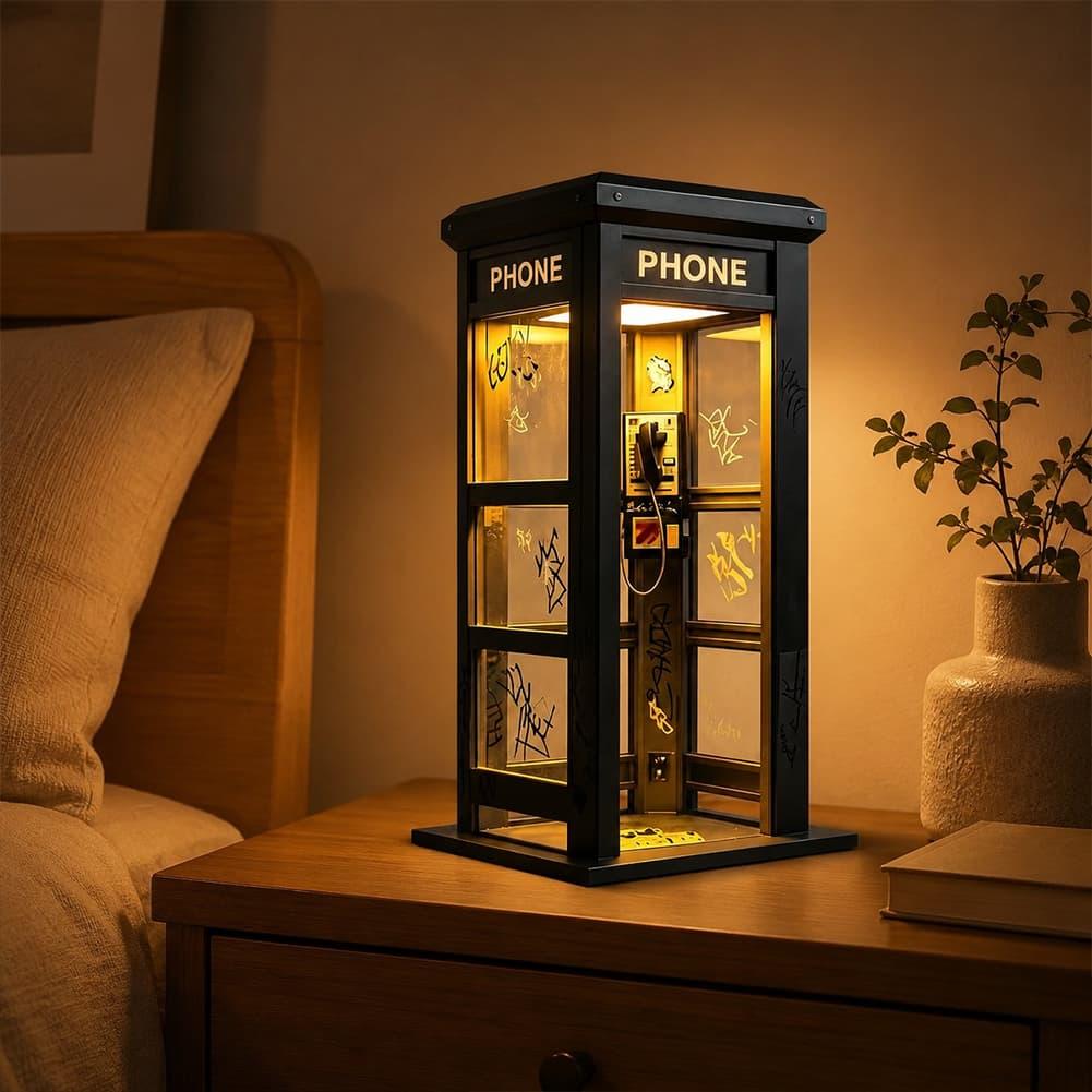 Retro Graffiti Phone Booth Tab - Desk Setup Lamp 评论和价格