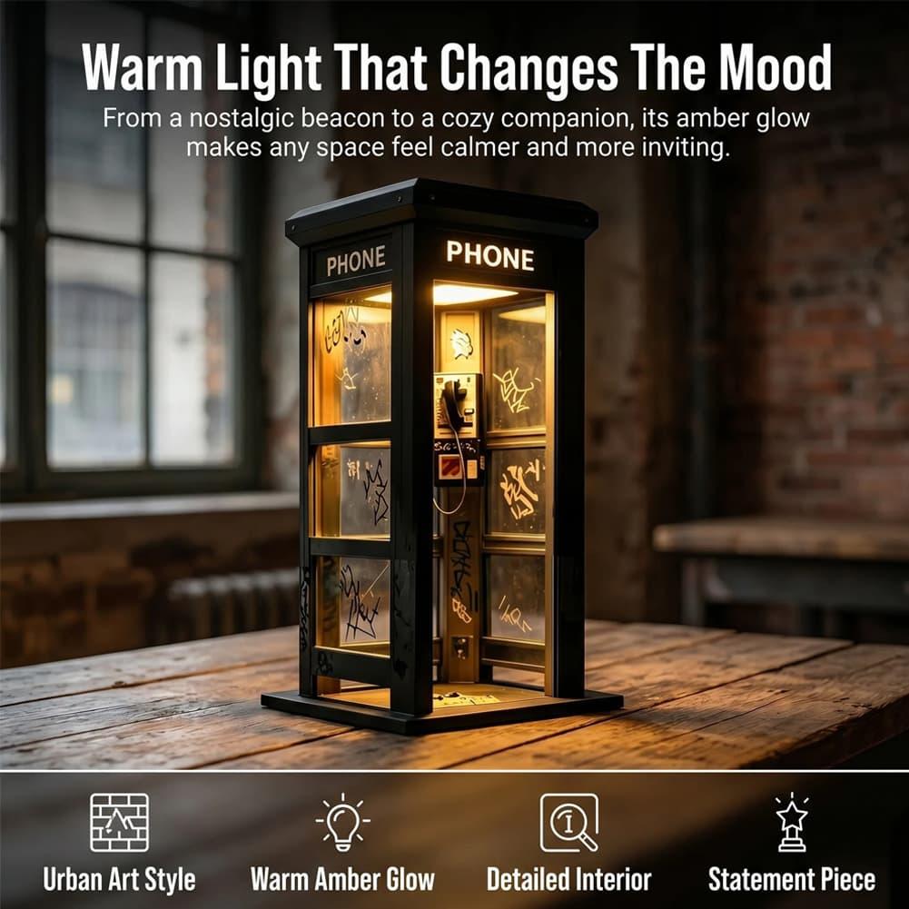 Retro Graffiti Phone Booth Tab - Desk Setup Lamp 评论和价格