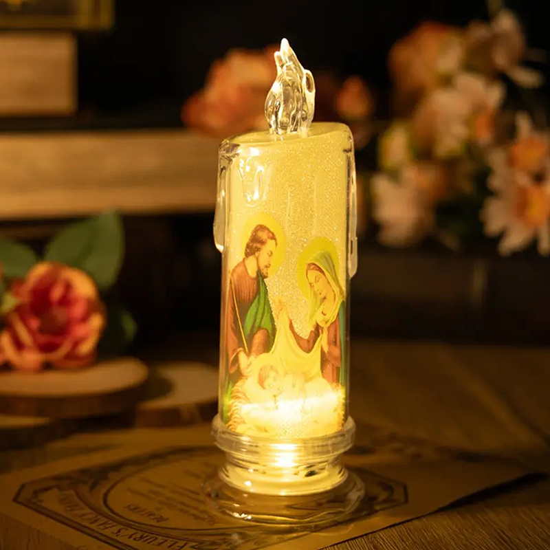 Jesus Virgin Christ LED Candle - Desk Setup Lamp 评论和价格