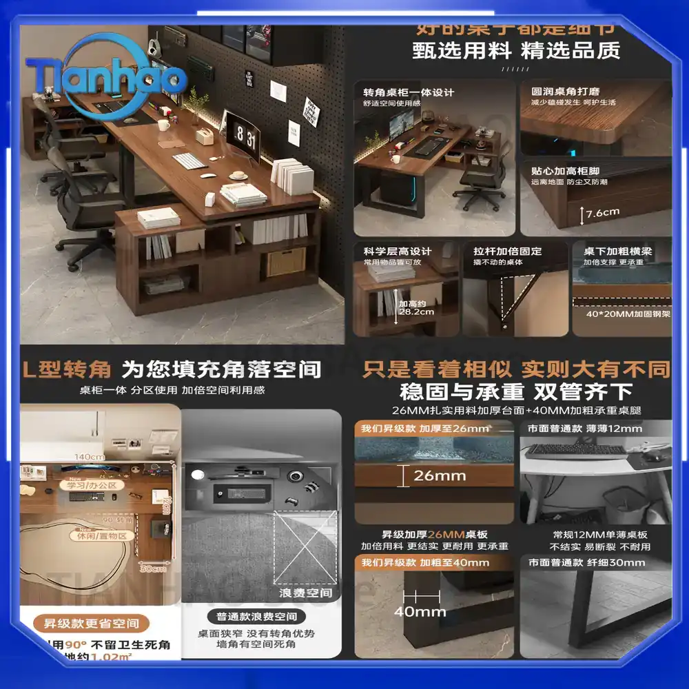 L Shaped Gaming Desk with Book - Desk Setup L Shaped 评论和价格