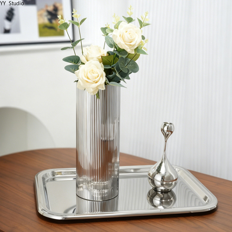 Luxury Stainless Steel Vase No - Desk Setup Minimalist 评论和价格