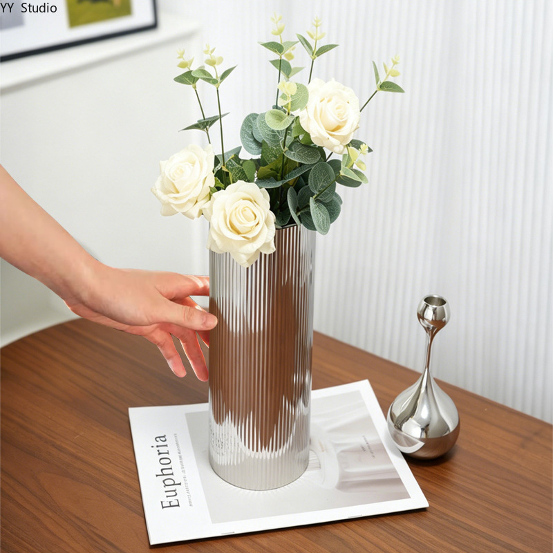 Luxury Stainless Steel Vase No - Desk Setup Minimalist 评论和价格