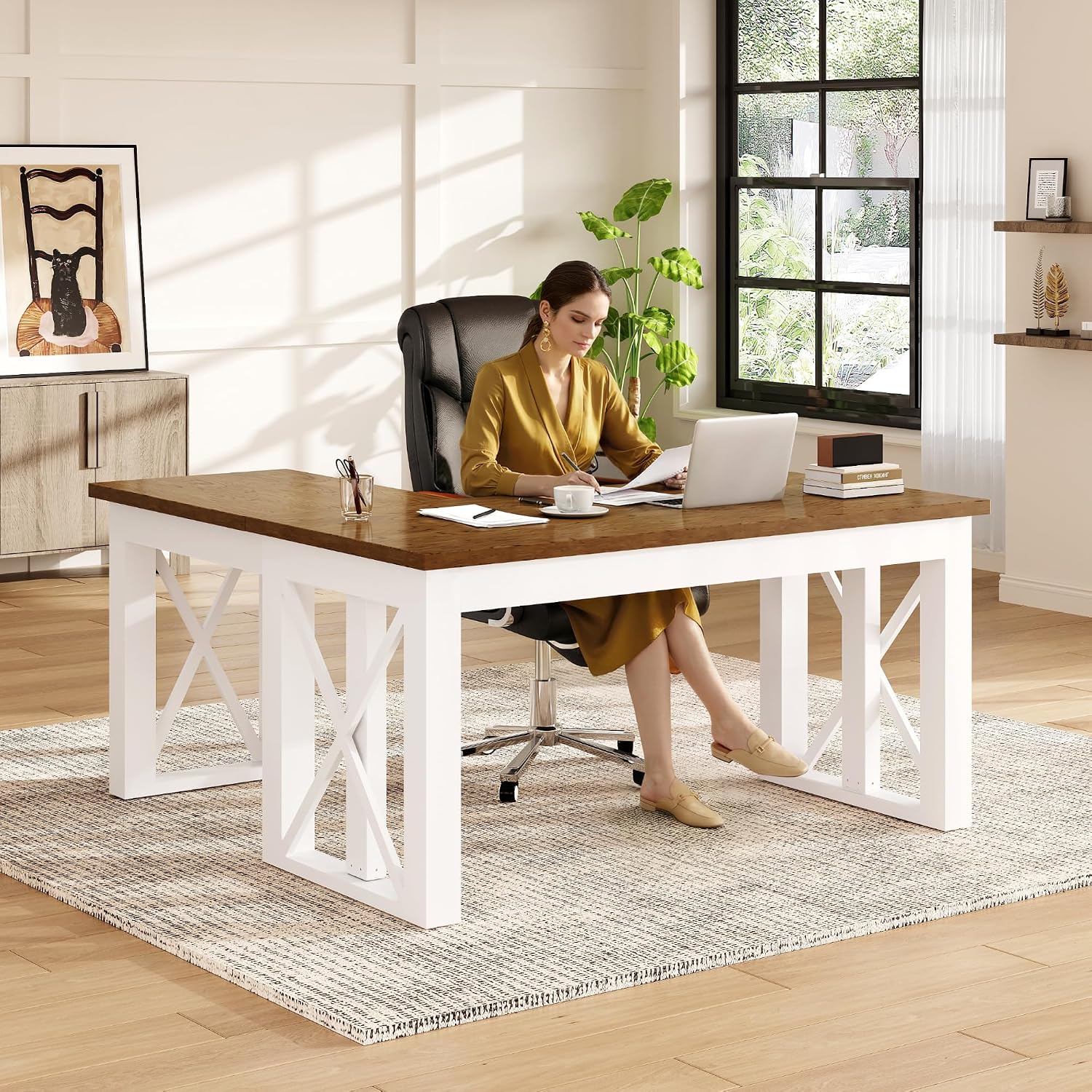 L Shaped Standing Desk with Dr - Desk Setup L Shaped 评论和价格