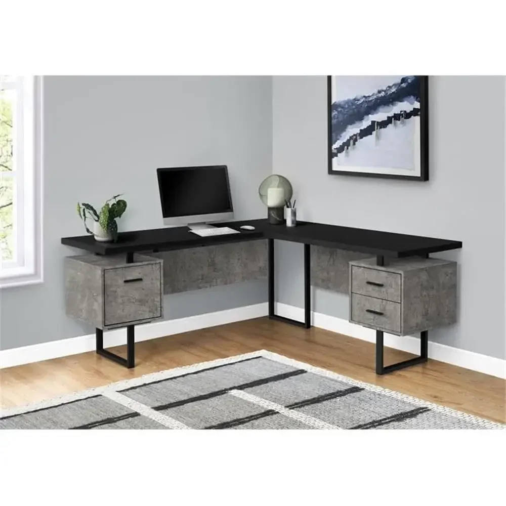 L-Shaped 70 Computer Desk with - Desk Setup L Shaped 评论和价格