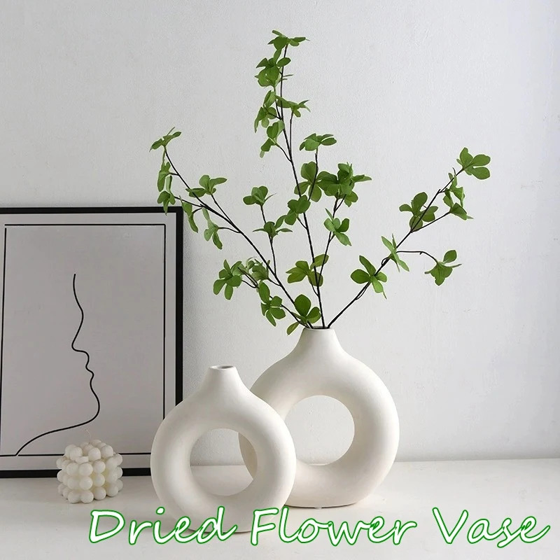 Creative Donut-Shaped Vase, No - Desk Setup Minimalist 评论和价格