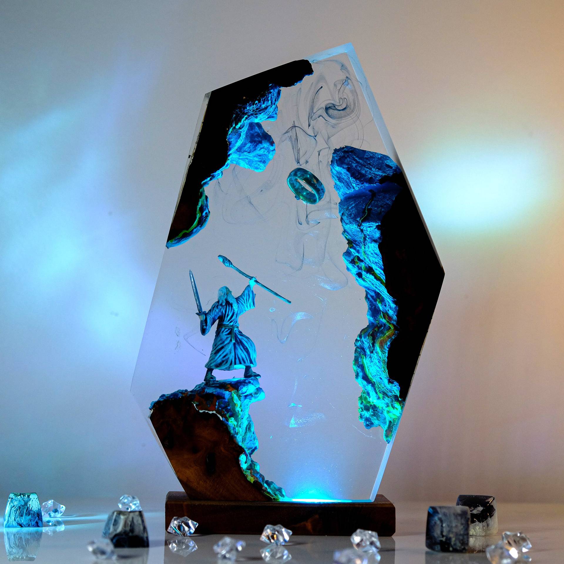 Movie Scence Figure Table Resi - Desk Setup Lamp 评论和价格