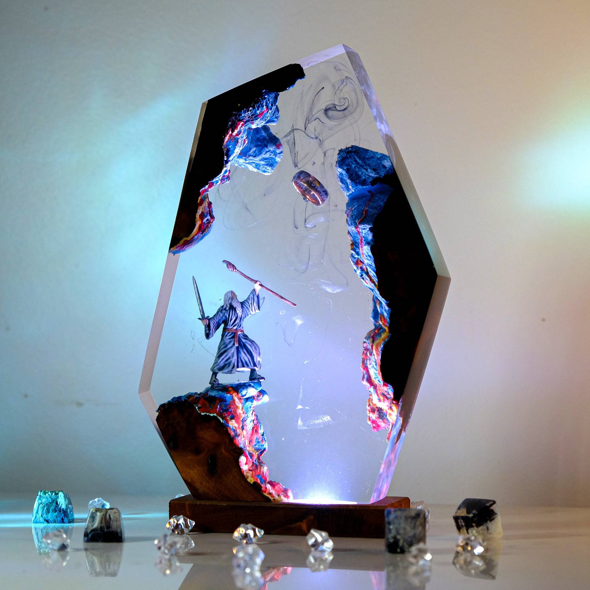 Movie Scence Figure Table Resi - Desk Setup Lamp 评论和价格