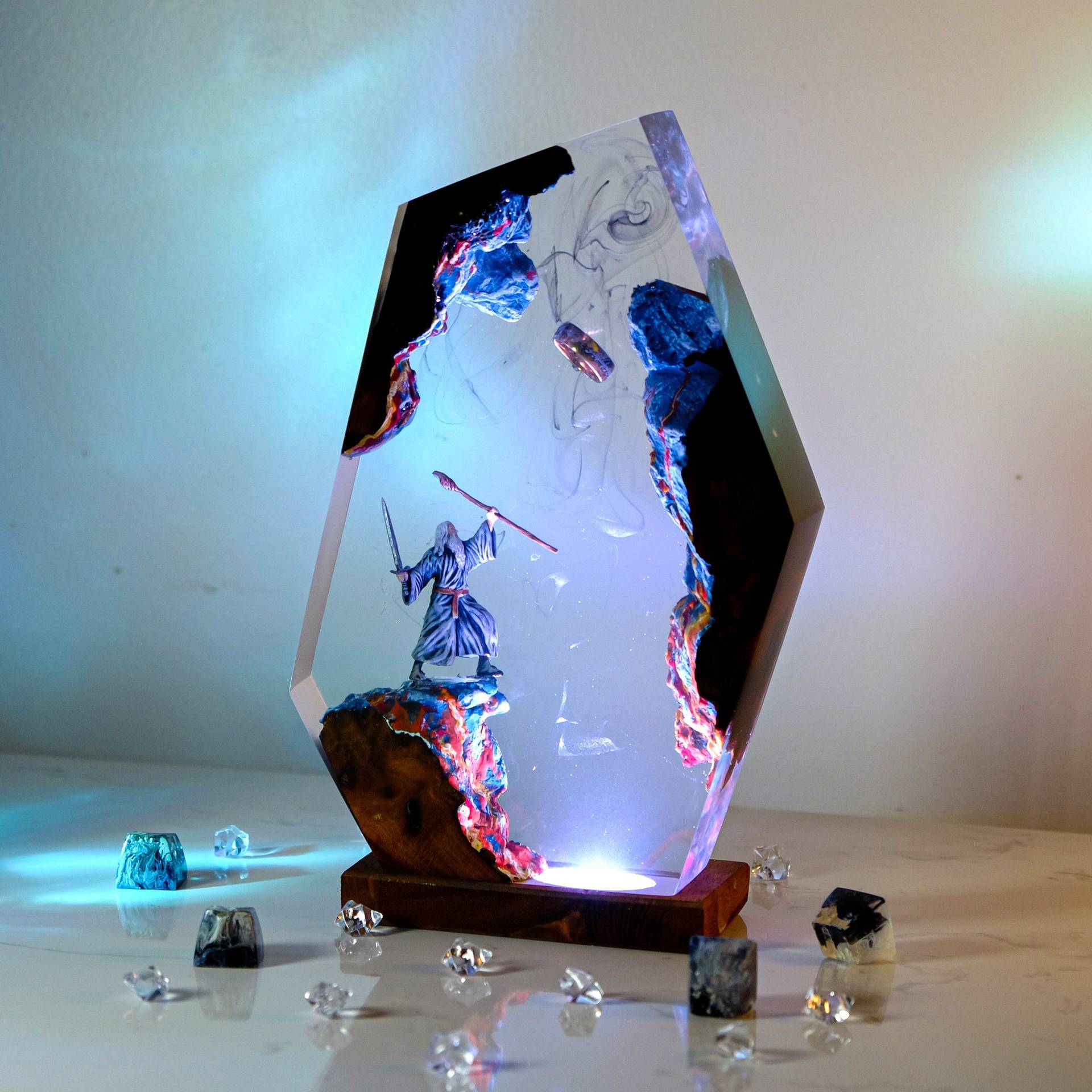 Movie Scence Figure Table Resi - Desk Setup Lamp 评论和价格