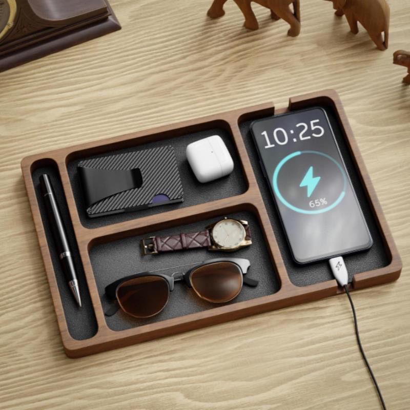 Solid Wood Storage Tray Nordic - Desk Setup Minimalist 评论和价格