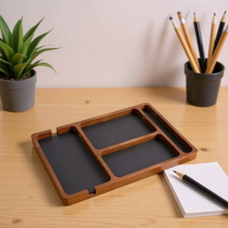 Solid Wood Storage Tray Nordic - Desk Setup Minimalist 评论和价格