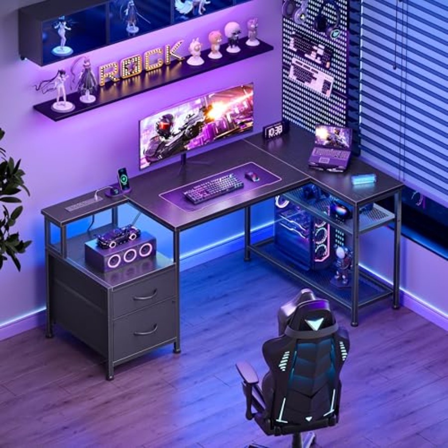 49 Inch L Shaped Gaming Desk w - Desk Setup L Shaped 评论和价格