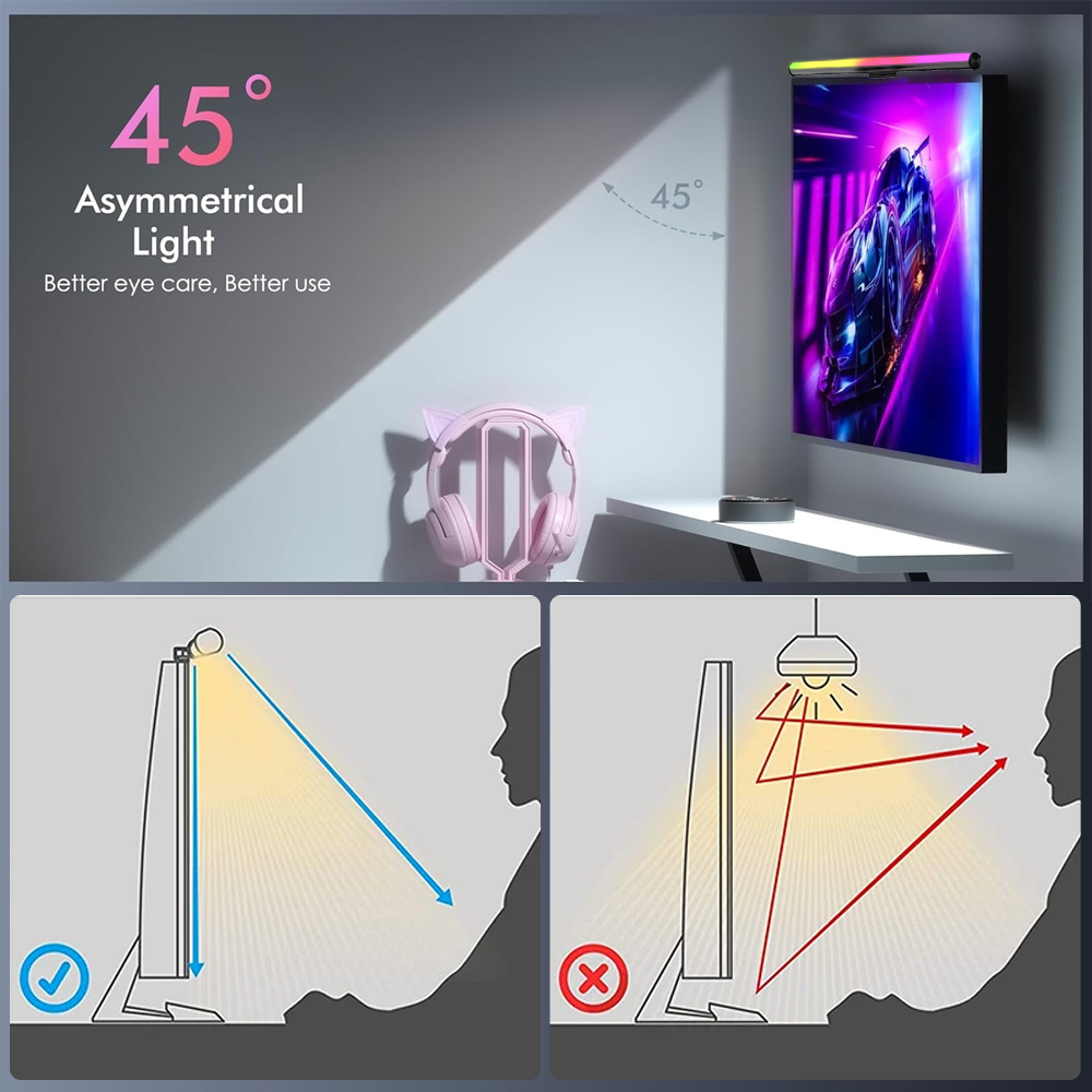 Wifi Lightbar Monitor Light Ba - Setup Desk Monitor 评论和价格