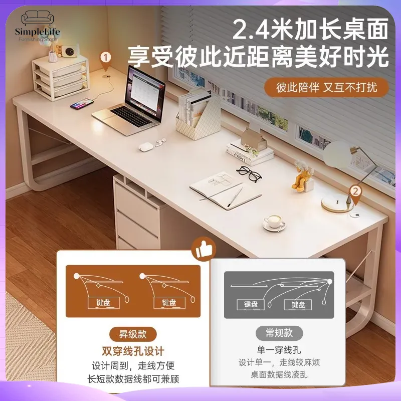 Double Computer Desk for Home  - Desk Setup L Shaped 评论和价格