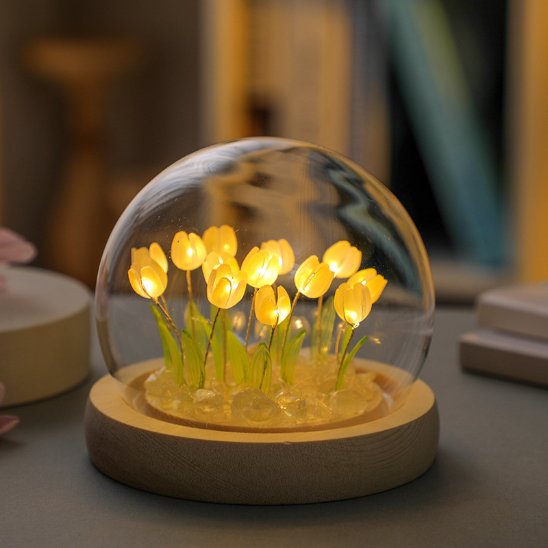 Handmade Tulip Night Lght Hand - Desk Setup Lamp 评论和价格