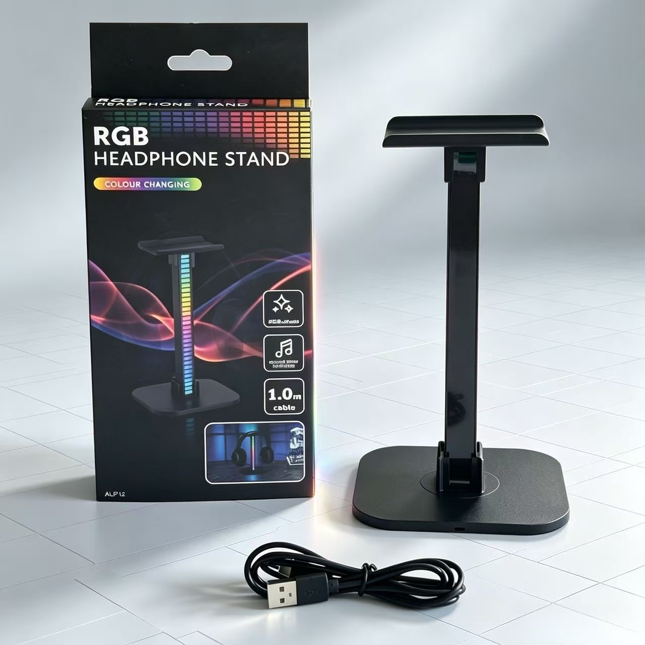 USB Gaming Headphone Stand RGB - Desk Setup Lamp 评论和价格