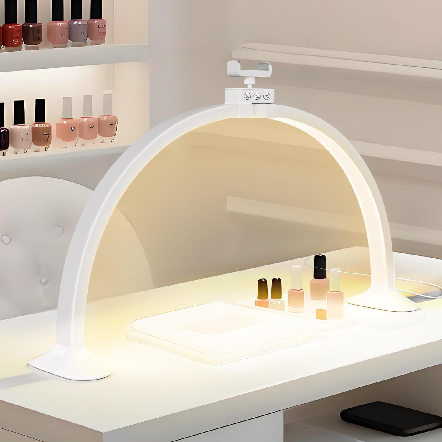 Half Moon Light U-Shaped Nail  - Desk Setup Lamp 评论和价格