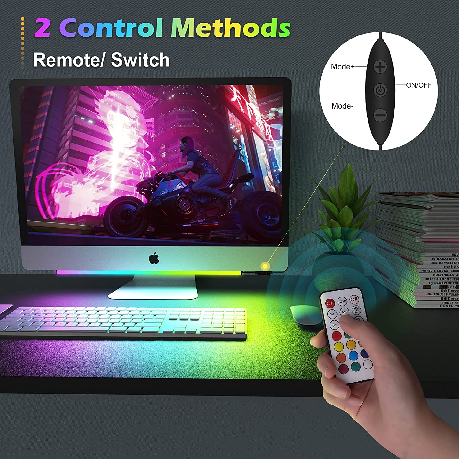 Under Monitor Light Bar RGB Dr - Setup Desk Monitor 评论和价格